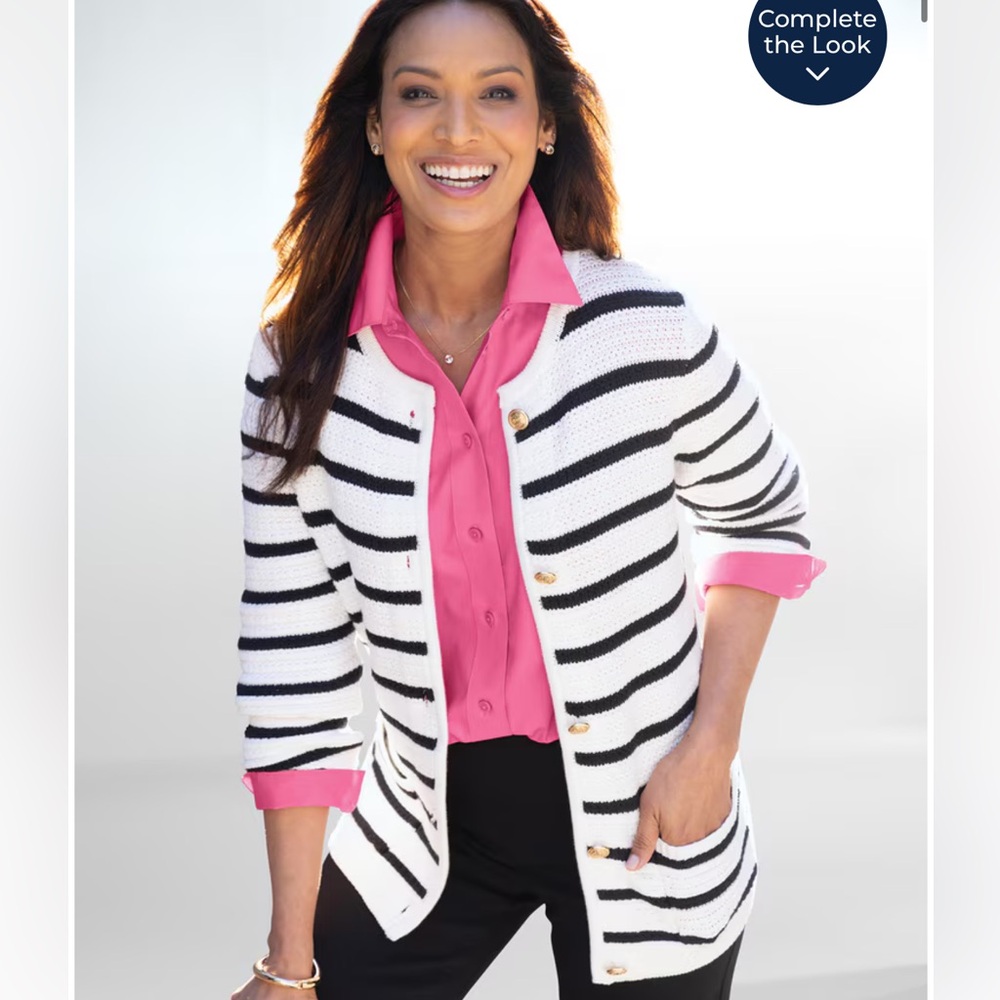 Appleseeds Tisbury Texured Stripe Cardigan